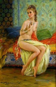 Belle fille KR 029 Impressionniste nue Peinture à l'huile